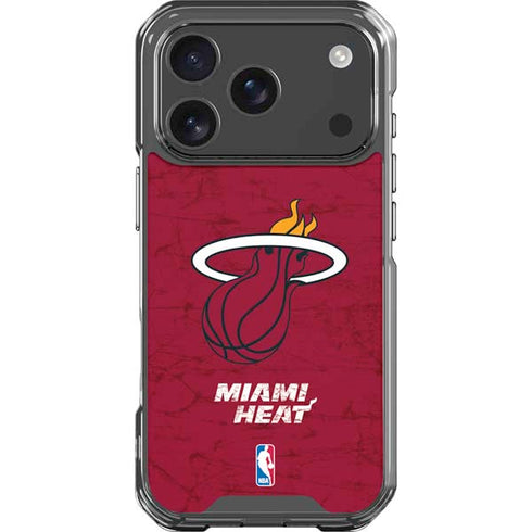 NBA Miami Heat Red Primary Logo iPhone 17 Pro Clear Case