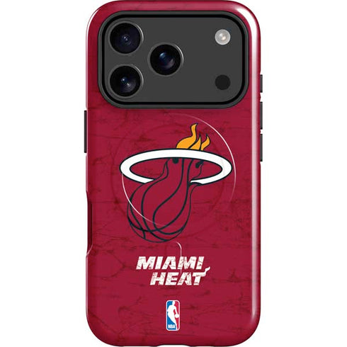 NBA Miami Heat Red Primary Logo iPhone 17 Pro Magsafe Impact Case