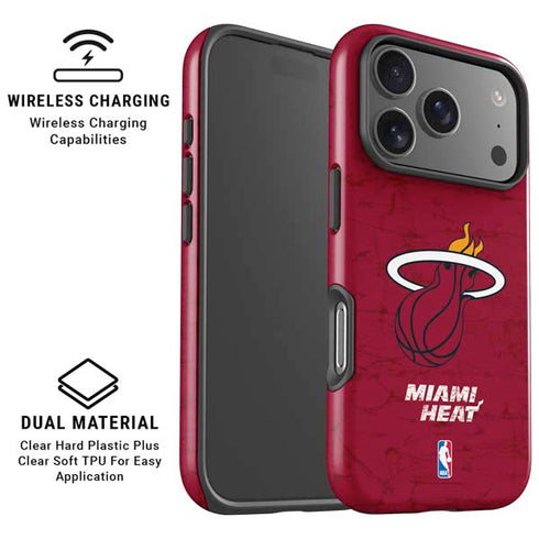 NBA Miami Heat Red Primary Logo iPhone 17 Pro Magsafe Impact Case