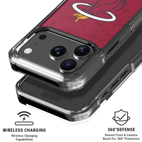 NBA Miami Heat Red Primary Logo iPhone 18 Pro Clear Case
