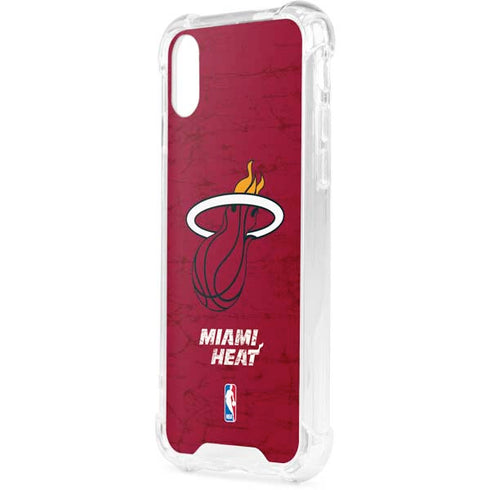 NBA Miami Heat Red Primary Logo iPhone XS Clear Case