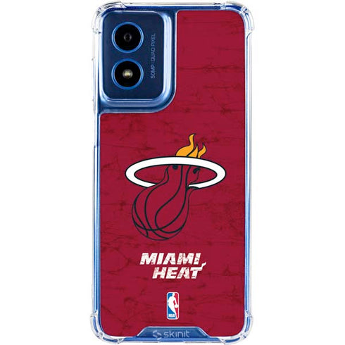 NBA Miami Heat Red Primary Logo Moto G 5G (2024) Clear Case