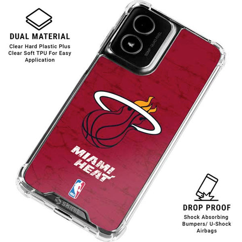 NBA Miami Heat Red Primary Logo Moto G Power 5G (2024) Clear Case