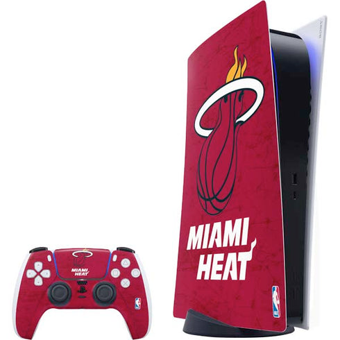 NBA Miami Heat Red Primary Logo PlayStation PS5 Skins
