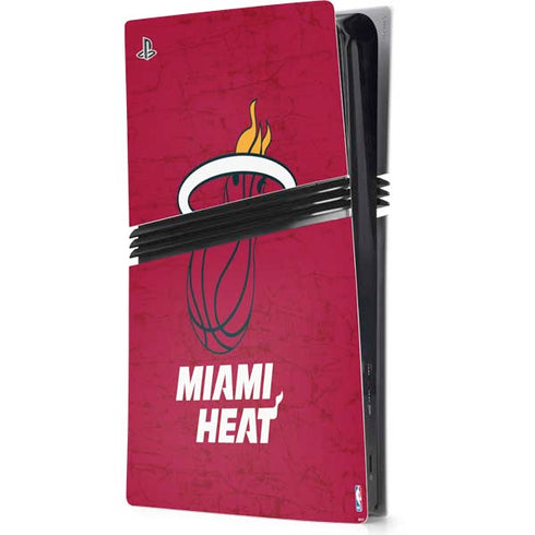 NBA Miami Heat Red Primary Logo PS5 Pro Console Skin
