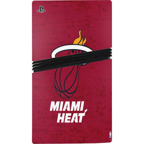 NBA Miami Heat Red Primary Logo PS5 Pro Console Skin