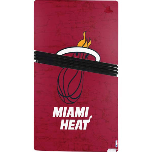 NBA Miami Heat Red Primary Logo PS5 Pro Console Skin