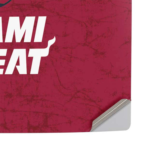 NBA Miami Heat Red Primary Logo PS5 Pro Console Skin