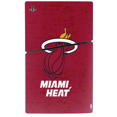 NBA Miami Heat Red Primary Logo PS5 Slim Digital Edition Console Skin