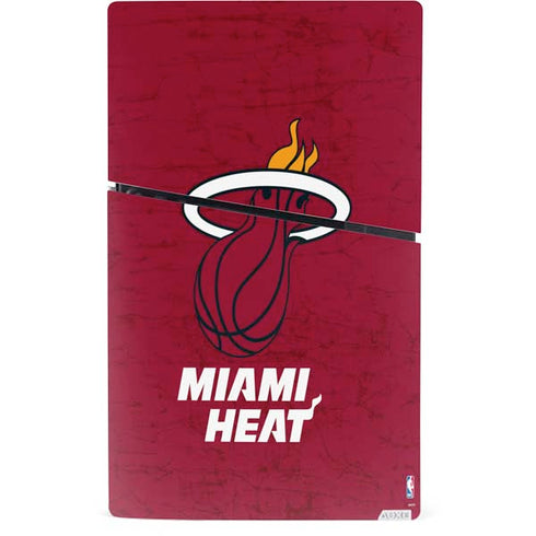 NBA Miami Heat Red Primary Logo PS5 Slim Digital Edition Console Skin
