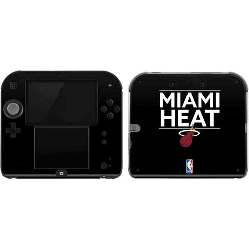 NBA Miami Heat Standard - Black Nintendo 2DS Skin