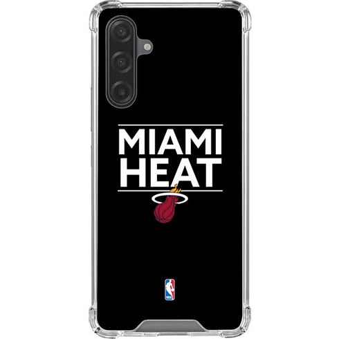 NBA Miami Heat Standard - Black Galaxy A17 Clear Case