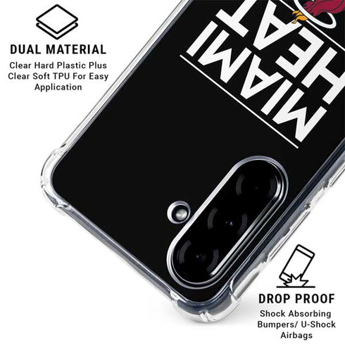 NBA Miami Heat Standard - Black Galaxy A36 5G Clear Case