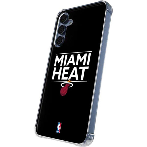 NBA Miami Heat Standard - Black Galaxy A55 5G Clear Case