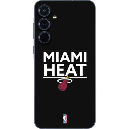 NBA Miami Heat Standard - Black Galaxy A55 5G Skin