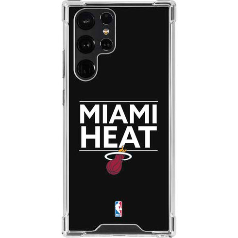 NBA Miami Heat Standard - Black Galaxy S23 Ultra Clear Case