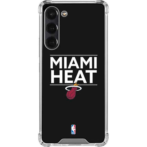 NBA Miami Heat Standard - Black Galaxy S24 FE Clear Case