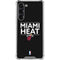 NBA Miami Heat Standard - Black Galaxy S24 FE Clear Case