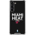 NBA Miami Heat Standard - Black Galaxy S24 FE Clear Case