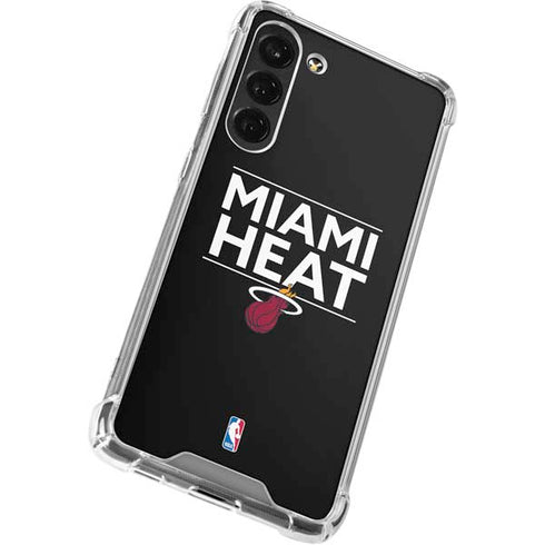 NBA Miami Heat Standard - Black Galaxy S24 FE Clear Case