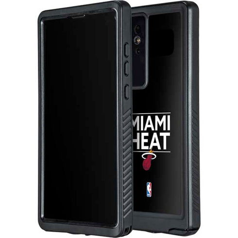 NBA Miami Heat Standard - Black Galaxy S24 Ultra Waterproof Case