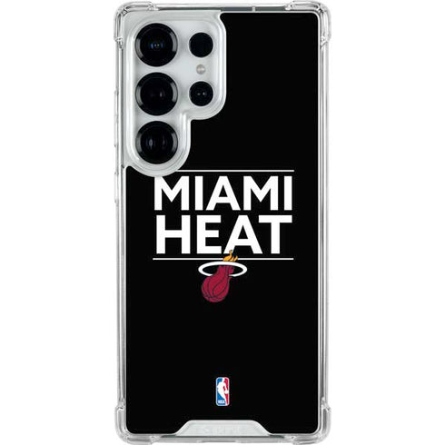 NBA Miami Heat Standard - Black Galaxy S25 Ultra Clear Case