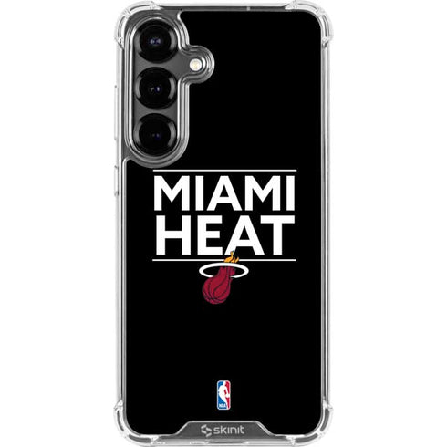 NBA Miami Heat Standard - Black Galaxy S26 Clear Case