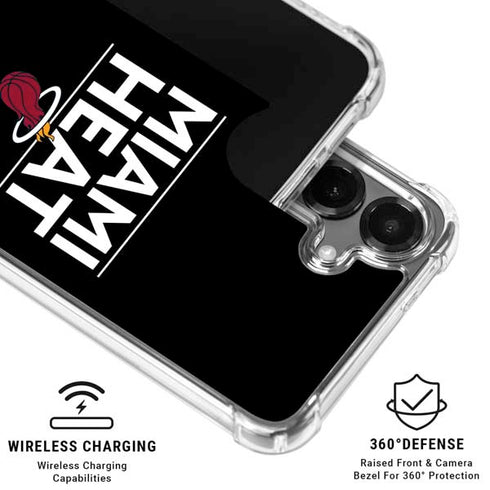 NBA Miami Heat Standard - Black Galaxy S26 Clear Case