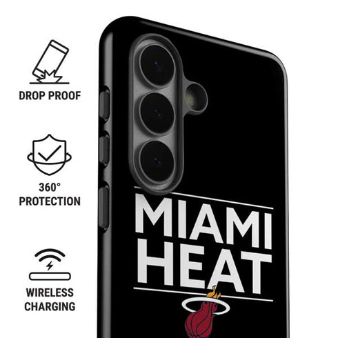 NBA Miami Heat Standard - Black Galaxy S26 Plus Impact Case
