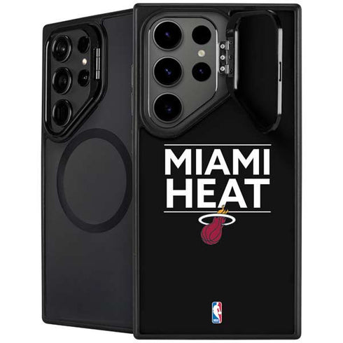 NBA Miami Heat Standard - Black Galaxy S26 Ultra Kickstand Case