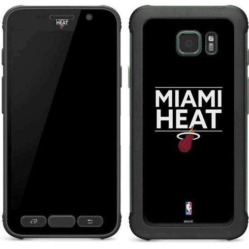 NBA Miami Heat Standard - Black Galaxy S7 Active Skin