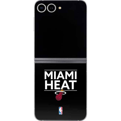 NBA Miami Heat Standard - Black Galaxy Z Flip6 Skin
