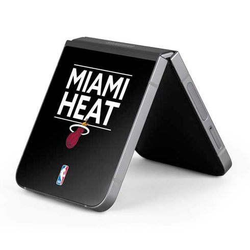 NBA Miami Heat Standard - Black Galaxy Z Flip6 Skin