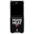 NBA Miami Heat Standard - Black Galaxy Z Flip6 Clear Case