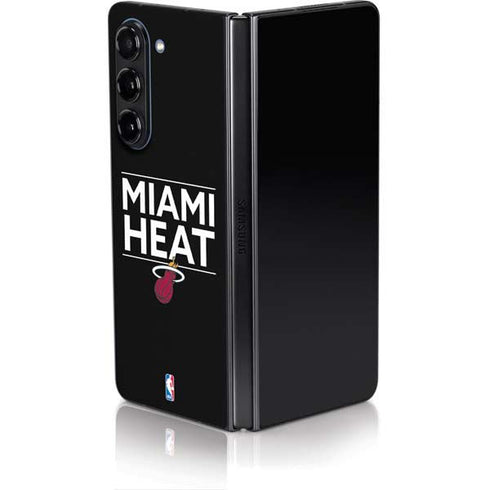 NBA Miami Heat Standard - Black Galaxy Z Fold5 5G Skin