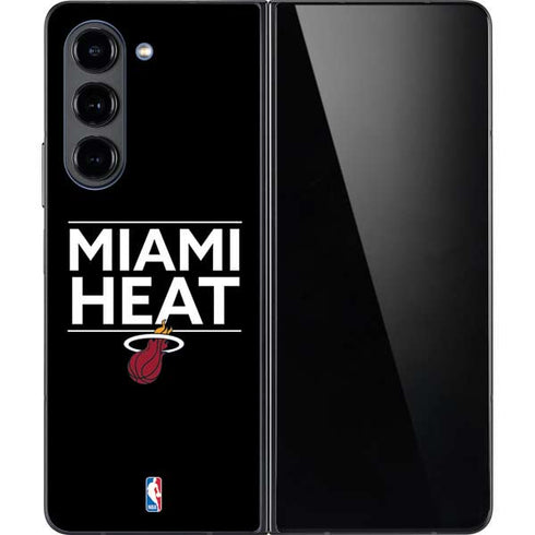 NBA Miami Heat Standard - Black Galaxy Z Fold5 5G Skin