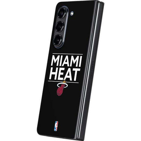 NBA Miami Heat Standard - Black Galaxy Z Fold5 5G Skin