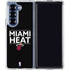 NBA Miami Heat Standard - Black Galaxy Z Fold6 Clear Case