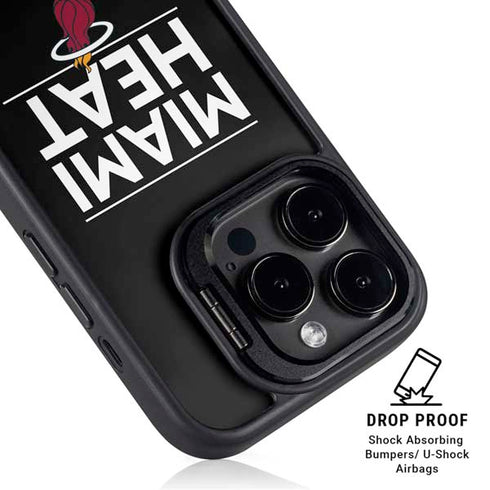 NBA Miami Heat Standard - Black iPhone 13 Pro Kickstand Case