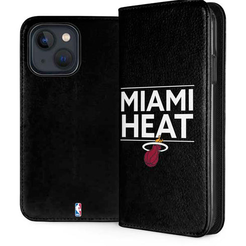 NBA Miami Heat Standard - Black iPhone 14 Folio Case