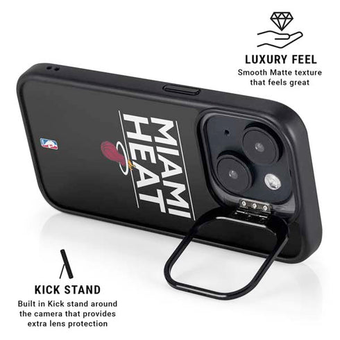 NBA Miami Heat Standard - Black iPhone 14 Plus Kickstand Case
