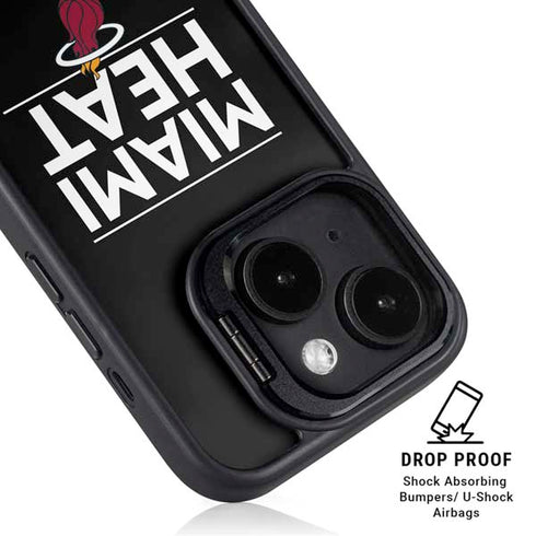 NBA Miami Heat Standard - Black iPhone 14 Plus Kickstand Case