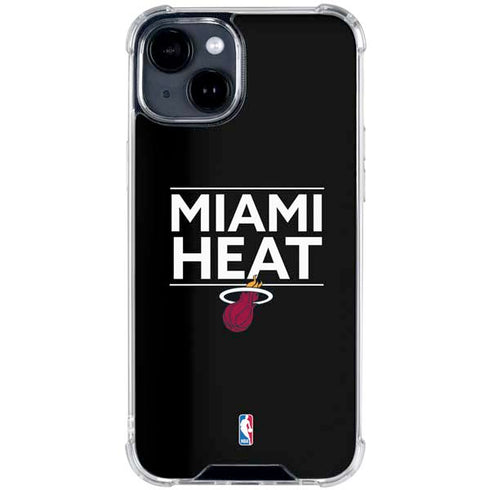NBA Miami Heat Standard - Black iPhone 15 Clear Case