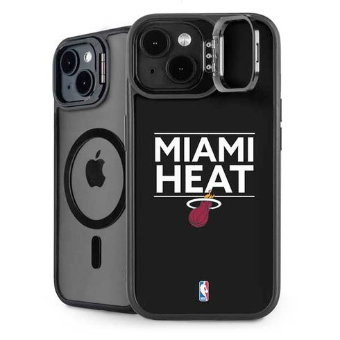 NBA Miami Heat Standard - Black iPhone 15 Kickstand Case