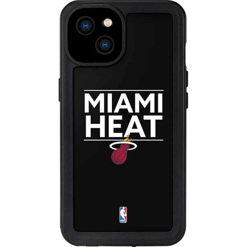 NBA Miami Heat Standard - Black iPhone 15 Plus Waterproof Case