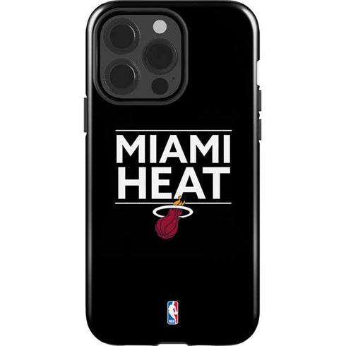 NBA Miami Heat Standard - Black iPhone 15 Pro Impact Case