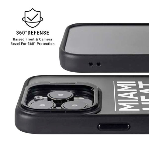 NBA Miami Heat Standard - Black iPhone 15 Pro Max Kickstand Case