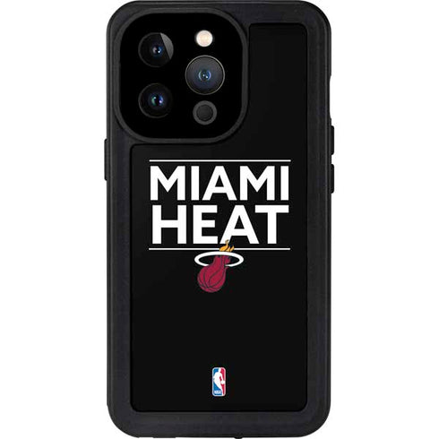NBA Miami Heat Standard - Black iPhone 15 Pro Waterproof Case