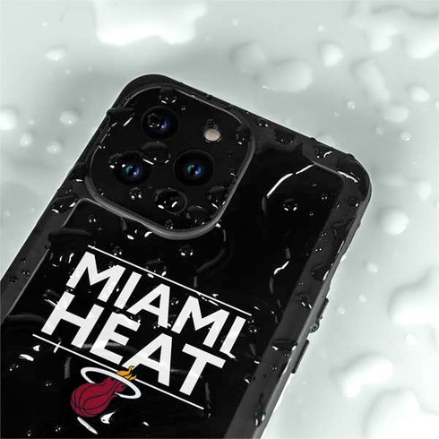 NBA Miami Heat Standard - Black iPhone 15 Pro Waterproof Case
