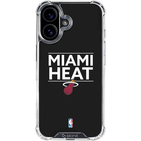 NBA Miami Heat Standard - Black iPhone 16 Clear Case